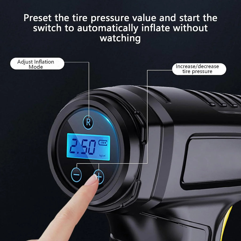 Gecau Tire Inflator Pump With Emergency LED Light, 12V