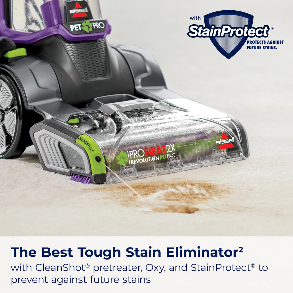 BISSELL ProHeat 2X Revolution Pet Pro Upright Carpet Cleaner, Purple - 3586