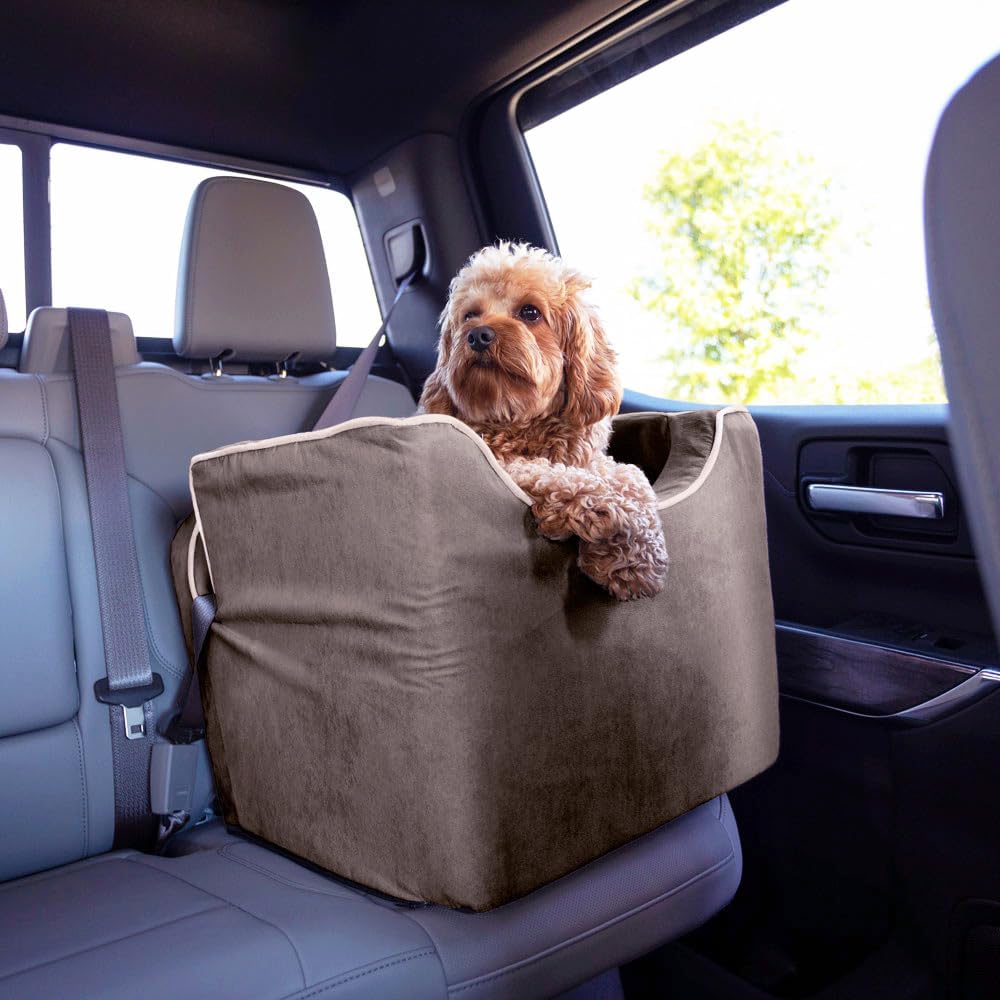 Dog Booster Car Seat For Small Dogs 5-15 lbs, 17H x 15W x 19L in - Lookout I