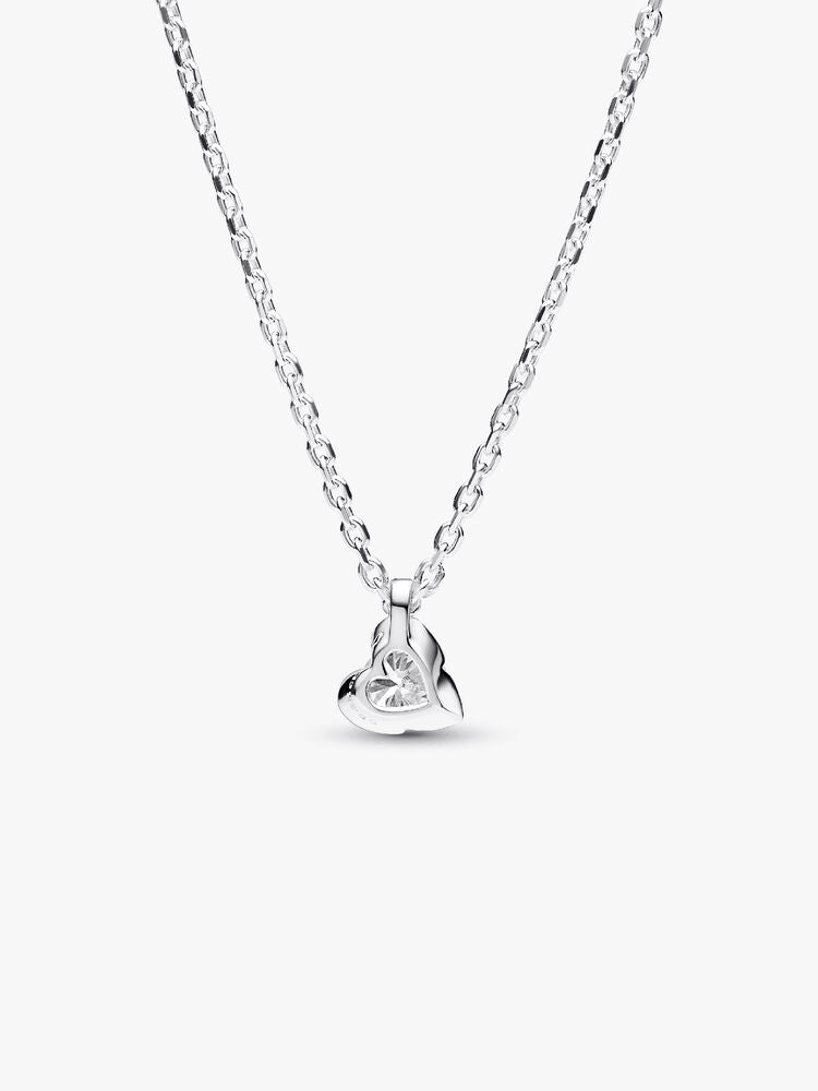 Pandora Talisman Sterling Silver Lab-grown Diamond Heart Pendant Necklace