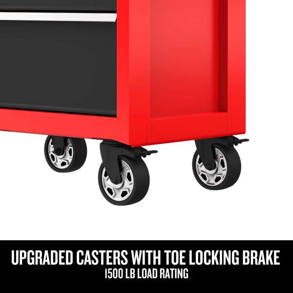 2000 Series 26-in W x 36.5-in H 5-Drawer Steel Rolling Tool Cabinet - Red
