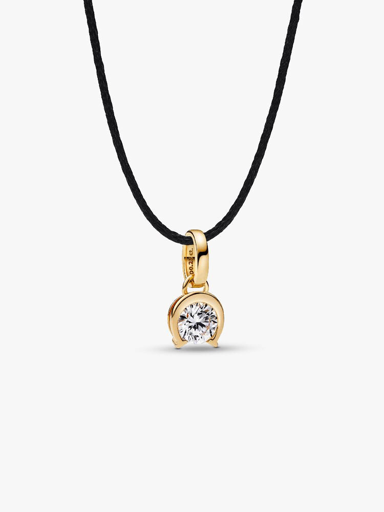 Pandora Talisman 14k Gold Lab-grown Diamond Horseshoe Pendant