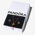 Golden Organic Heart Jewelry Gift Set