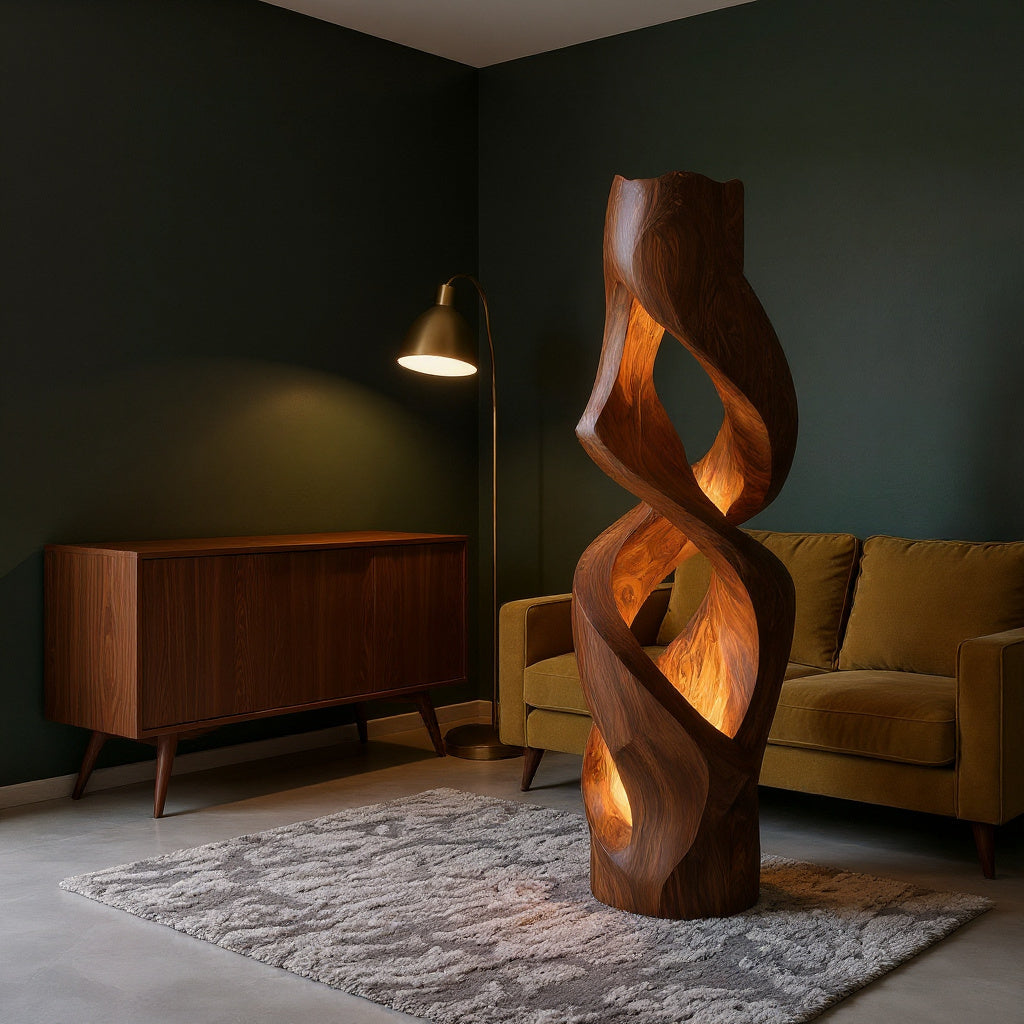 Contemporary Abstract Twisted Floor Lamp For Living Room