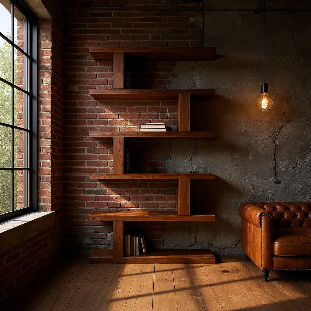 Contemporary Bookshelf With Clean Lines For Living Room
