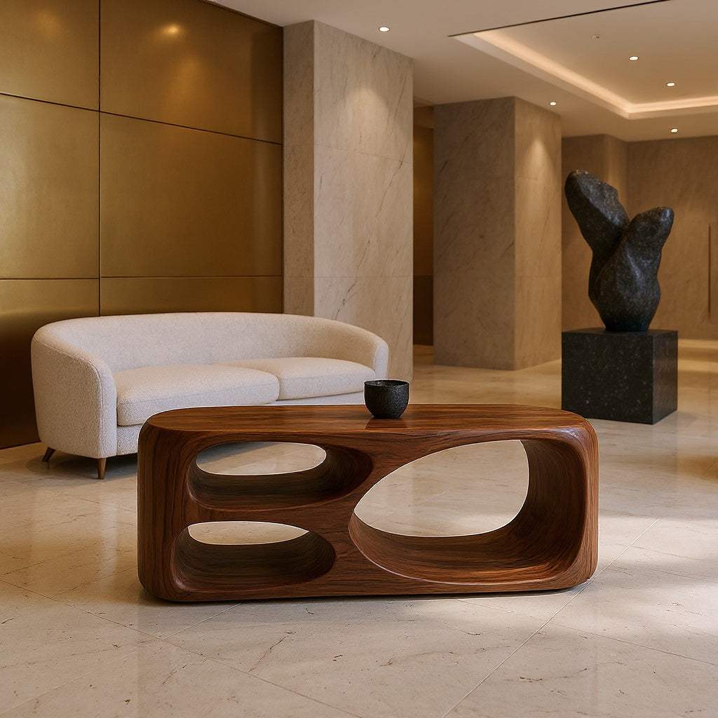 Contemporary Coffee Table With Built In Storage For Living Room