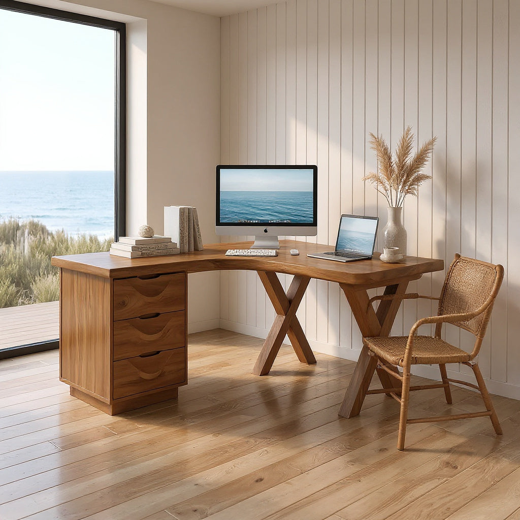 Contemporary Corner Executive Desk Home Office