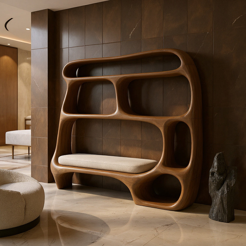 Contemporary Organic Bookshelf For Modern Living Room