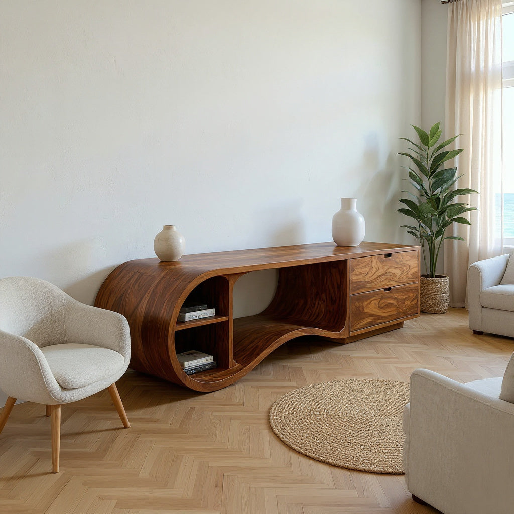 Contemporary Organic TV Cabinet For Living Room