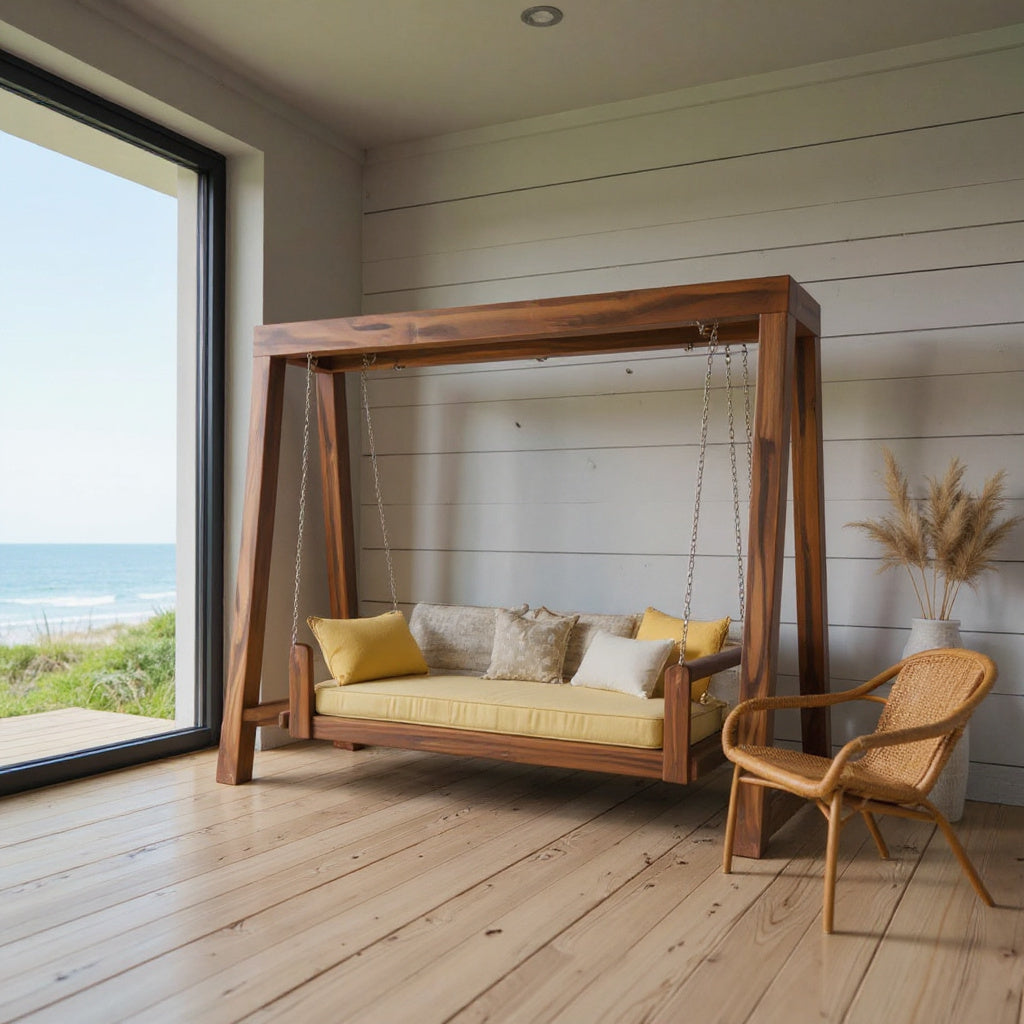 Contemporary Outdoor Swing Bench For Garden Patio Relaxation