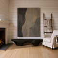 Contemporary Sculptural Bench With Carved Design For Living Room