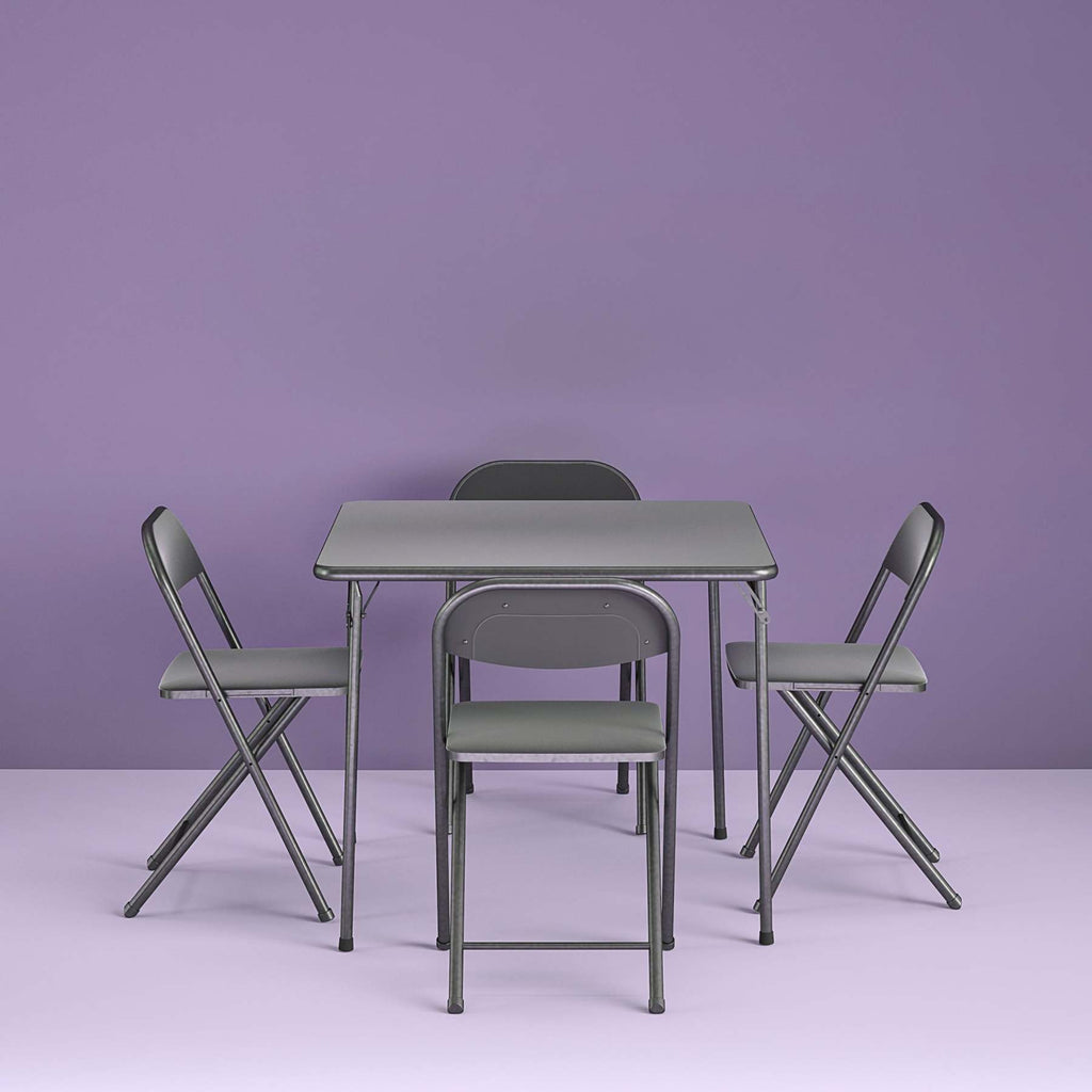 cosco-5-piece-folding-card-table-set-blackvinyl-seats-easy-storage-durable-7913