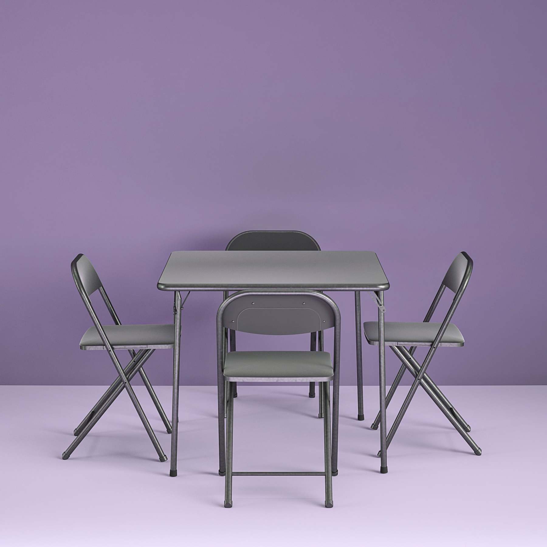 cosco-5-piece-folding-card-table-set-blackvinyl-seats-easy-storage-durable-7913