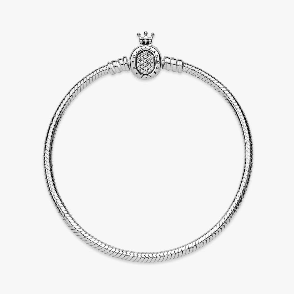 FINAL SALE - Pandora Moments Crown O Clasp Snake Chain Bracelet