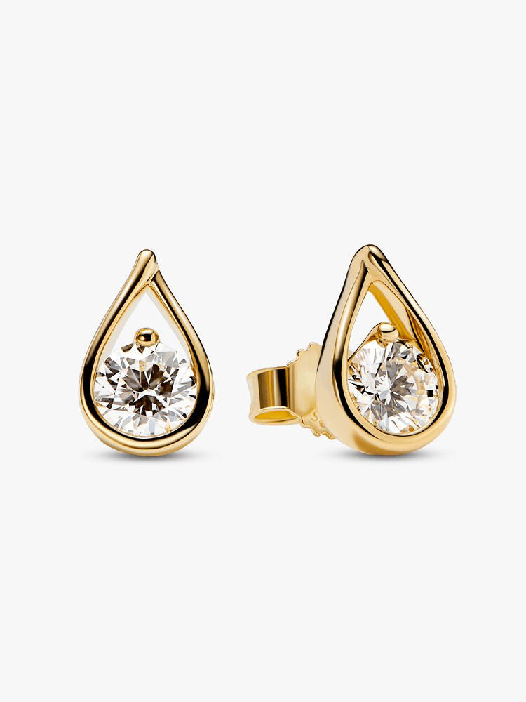 Pandora Infinite 14k Gold Lab-grown Diamond Earrings
