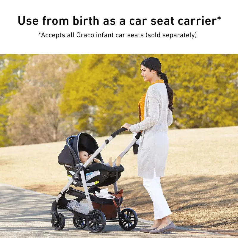 Graco Modes Pramette 3-in-1 Travel System With SnugRide 35 Lite DLX Infant Car Seat, Ellington