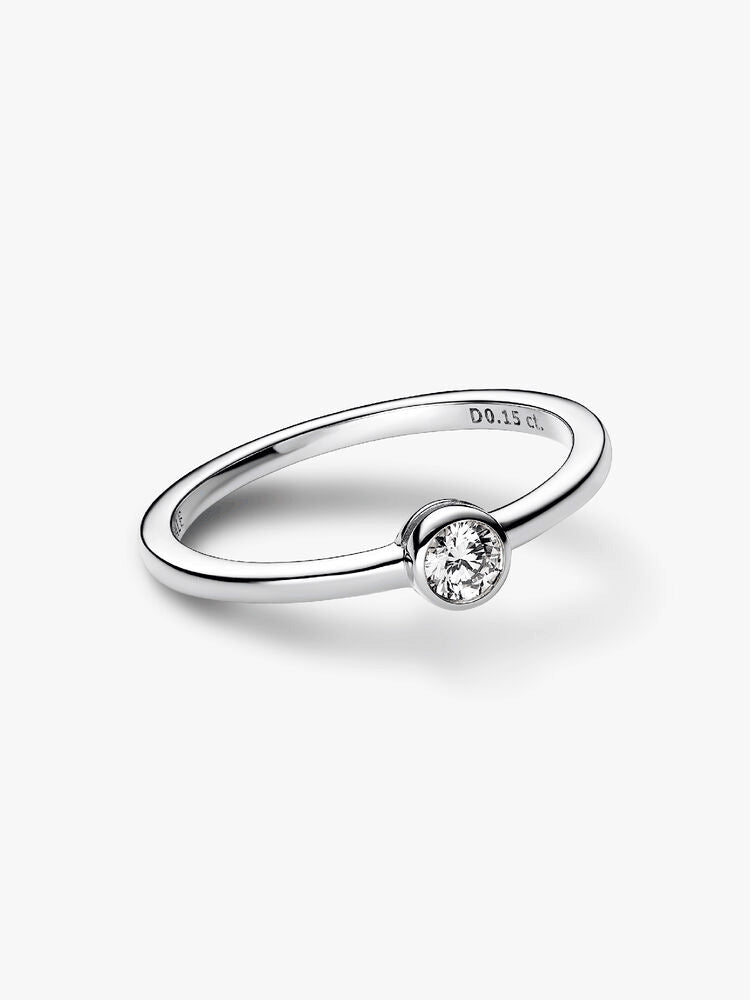 Pandora Era Bezel Sterling Silver Lab-grown Diamond Ring