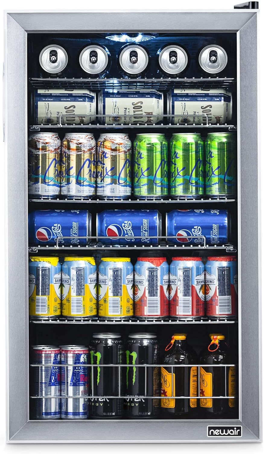 Beverage Refrigerator Cooler, 126 Cans, Right Hinge Glass Door - AB-1200