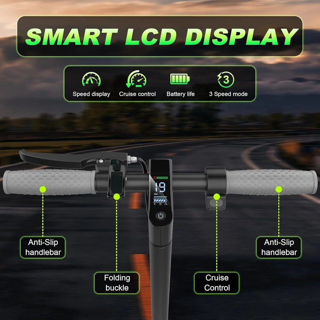 Roinside Electric Scooter, 8.5 in Solid Tires, 350W, 19 MPH, 21-23 Miles - UP12 Plus