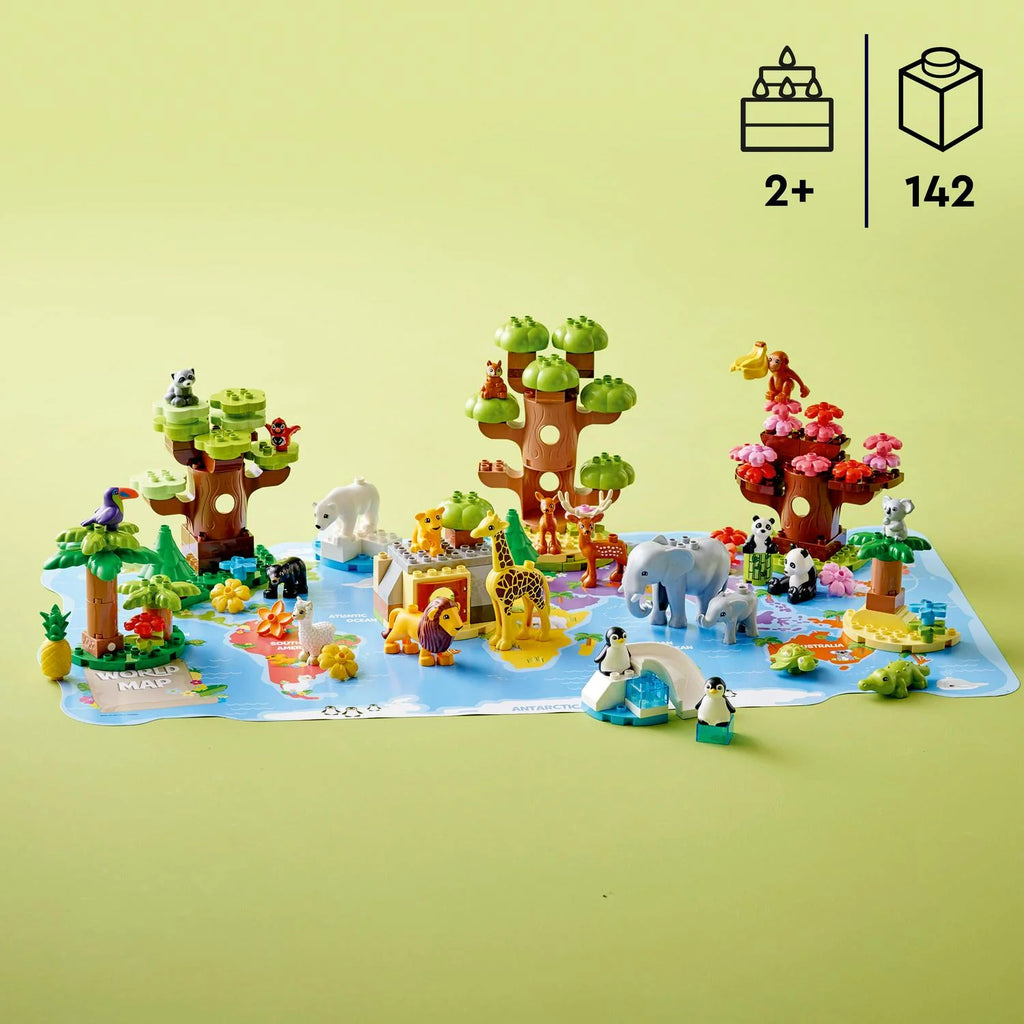 LEGO DUPLO Wild Animals Of The World Building Toy Set, 142 Pieces - 10975