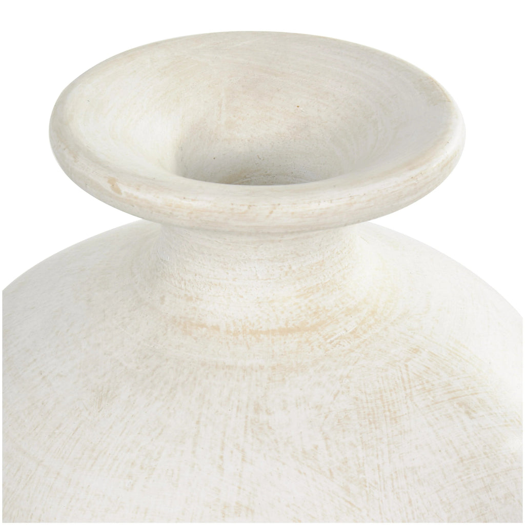 Ceramic Amphora Floor Vase, White, 13in L x 13in W x 30.5in H