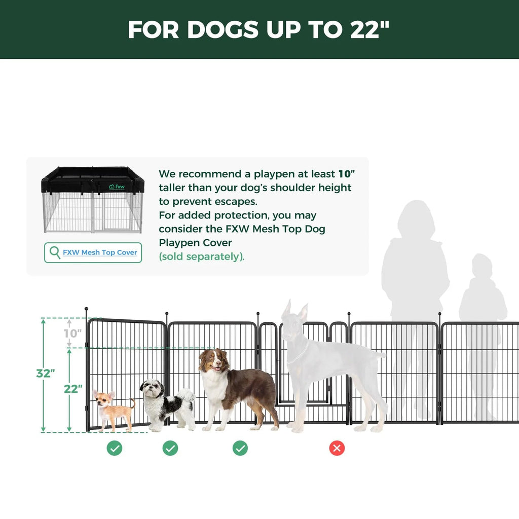 32 Inch Dog Playpen for Small Dogs