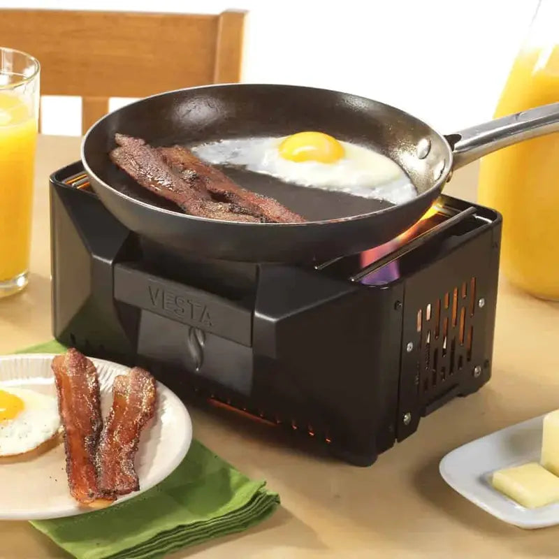 InstaFire Compact Self-Powered Heater & Stove With 3 6-Hour Canned Heat Cans, 11D x 7.5W x 10.75H - VESTA