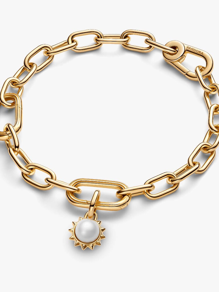 Pandora ME Treated Freshwater Cultured Pearl Sun Mini Dangle Charm