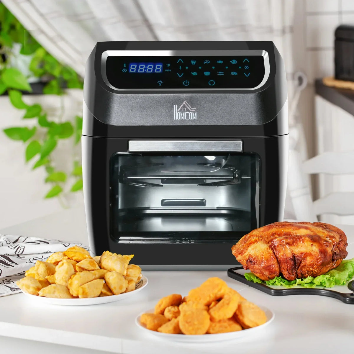 GVJMTKP 12 QT 8-In-1 Air Fryer Oven Combo, 1700W, Black