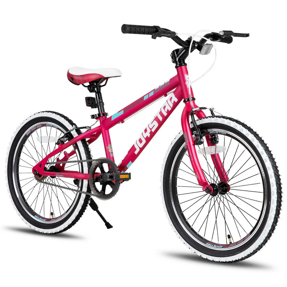 Kids' Single-Speed Mountain Bike, 20-Inch/24-Inch - White Wall Knobby Tires
