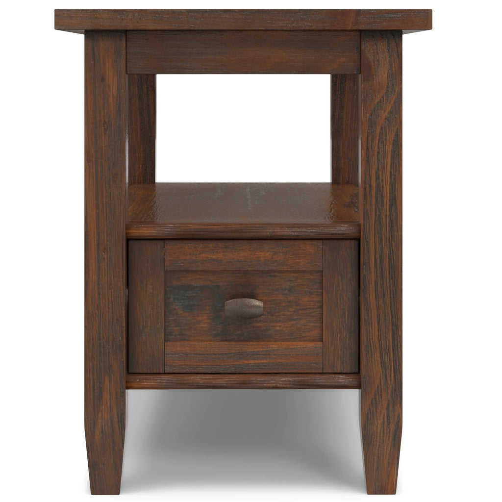 Solid Wood Narrow Side Table, 14 in Wide, 24 in D x 14 in W x 20 in H