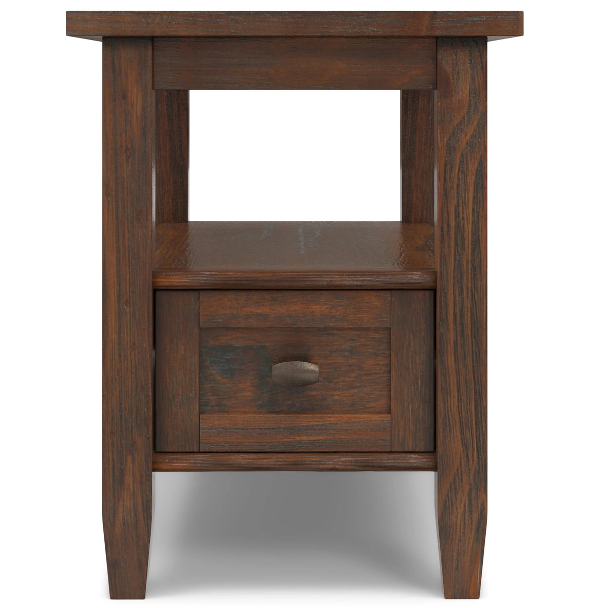Solid Wood Narrow Side Table, 14 in Wide, 24 in D x 14 in W x 20 in H