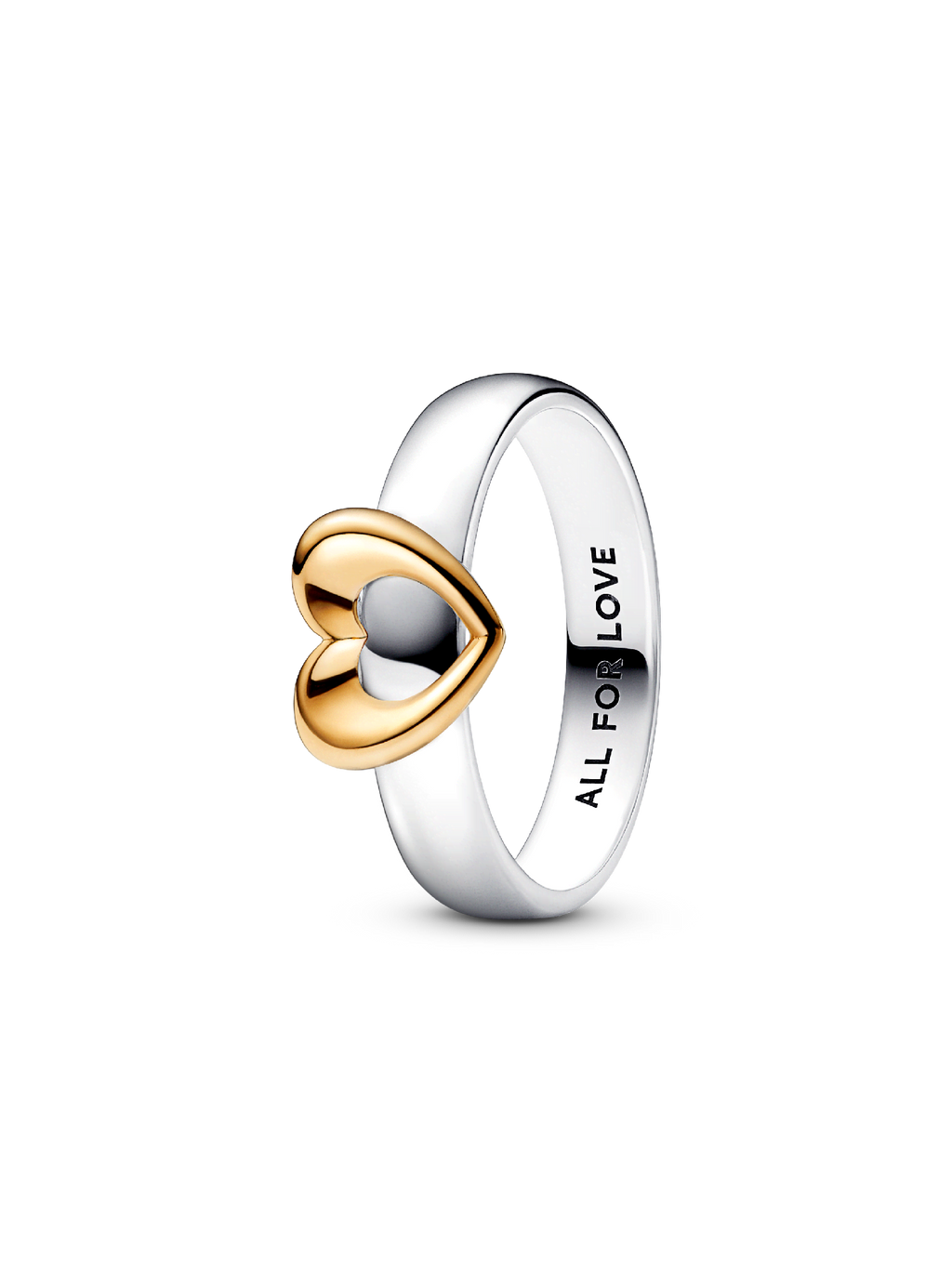 FINAL SALE - Radiant Two-tone Sliding Heart Ring