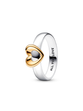 FINAL SALE - Radiant Two-tone Sliding Heart Ring