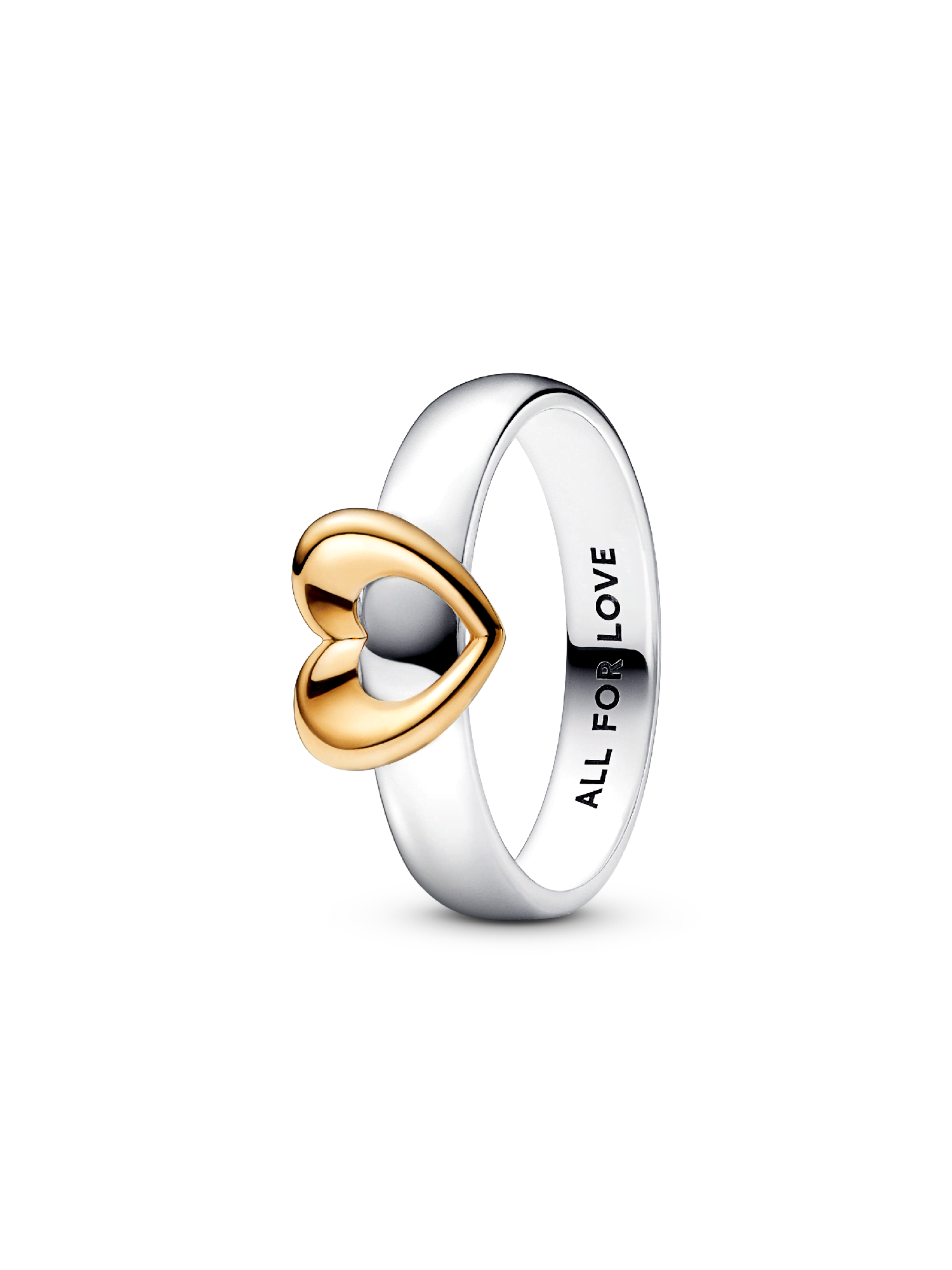FINAL SALE - Radiant Two-tone Sliding Heart Ring