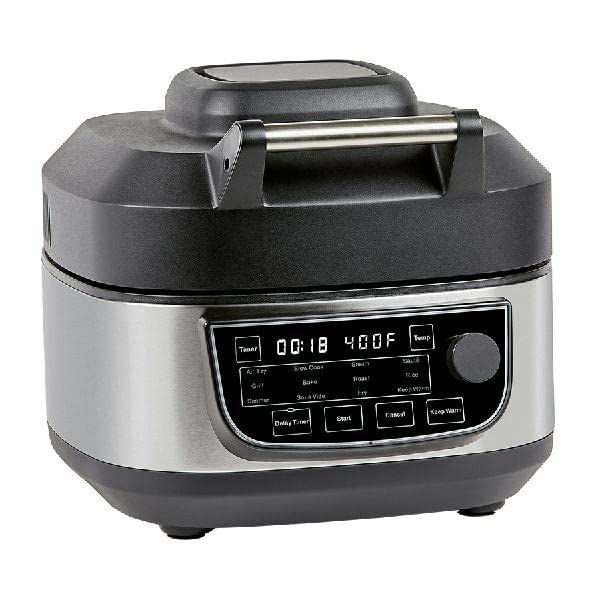 12-in-1 Grill And Air Fryer Combo, 6-Qt, 1550W, Stainless Steel