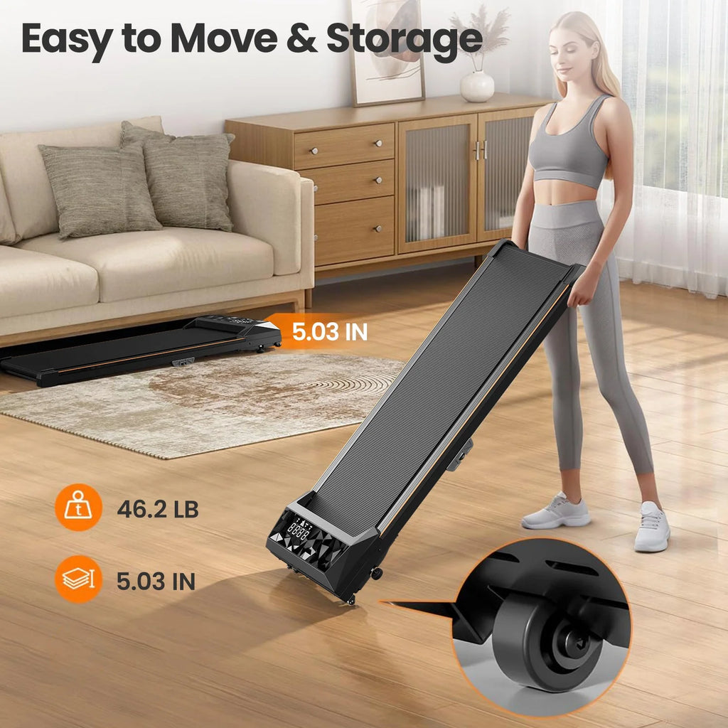 CoolHut 4-in-1 Walking Pad Under Desk Treadmill, 265 lb Capacity