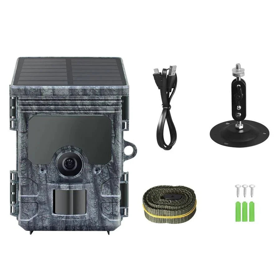 Clear Vision Solar WiFi Bluetooth Wildlife Trail Camera, 2K Full HD, 24MP - Solar