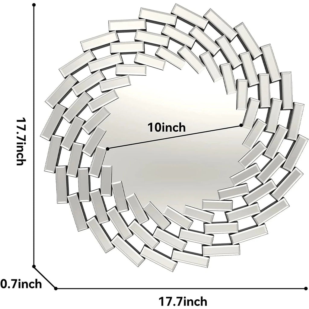 Round Spiral Sunburst Decorative Wall Mirror