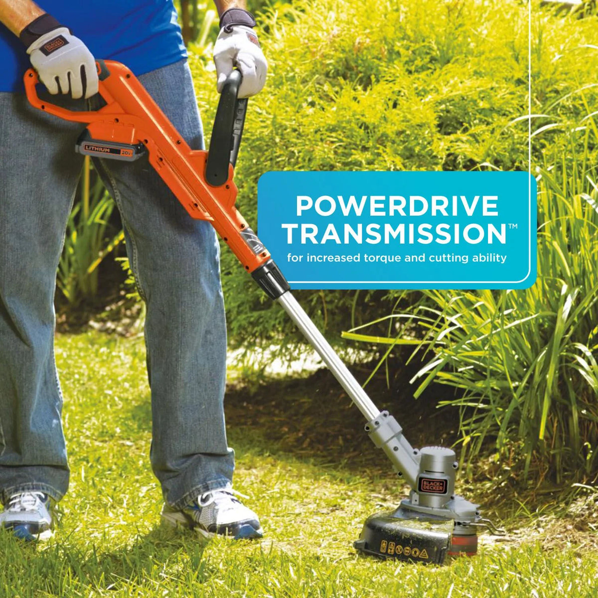 BLACK+DECKER 20V Cordless String Trimmer And Edger With 2Ah Lithium Ion Battery