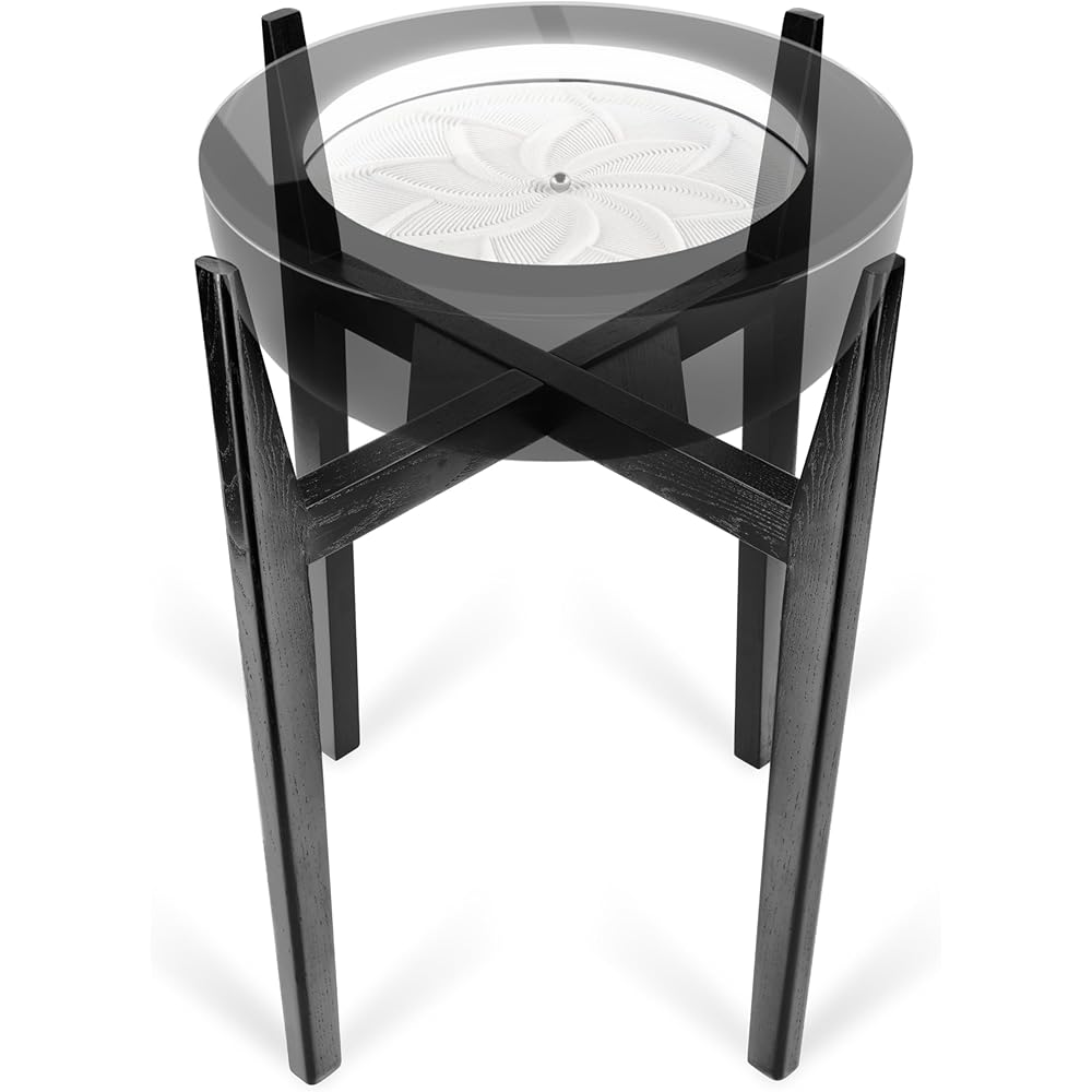 Homedics Drift 16-Inch Solid Wood Sand Table Stand - Black Walnut