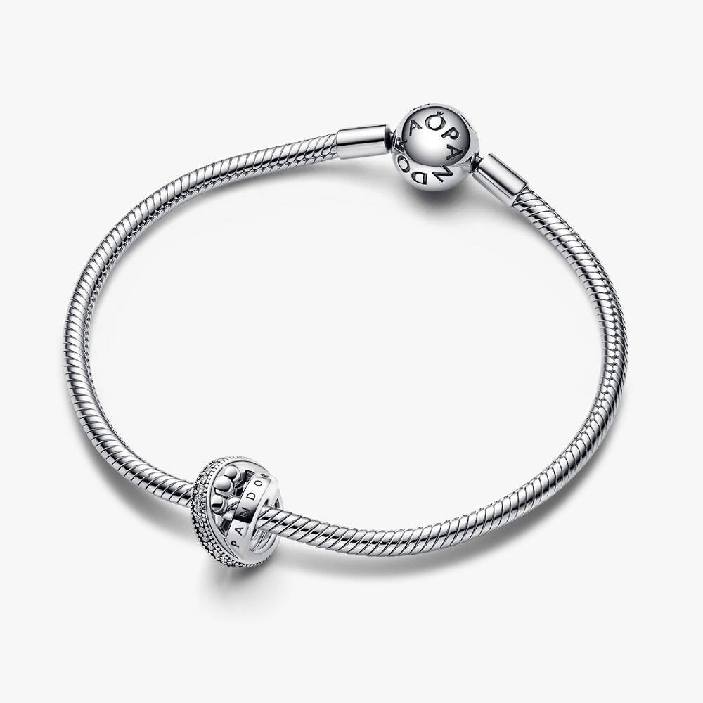 FINAL SALE - Pandora Logo, Pavé & Beads Charm