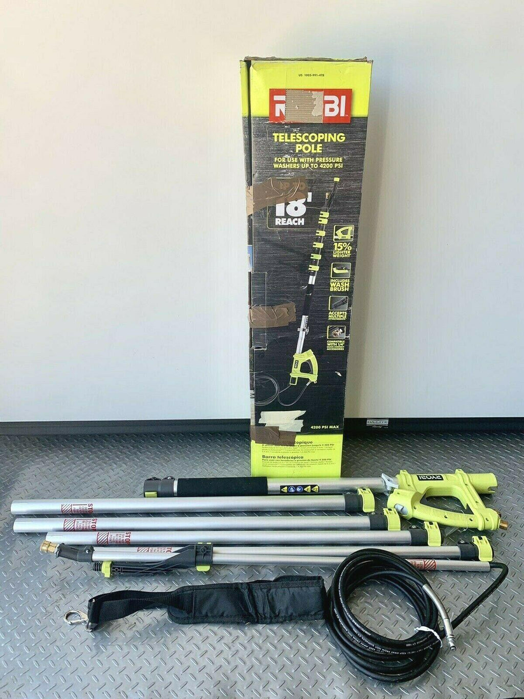 Ryobi 18 ft. Pressure Washer Extension Pole Up To 4200 PSI - RY31EP26