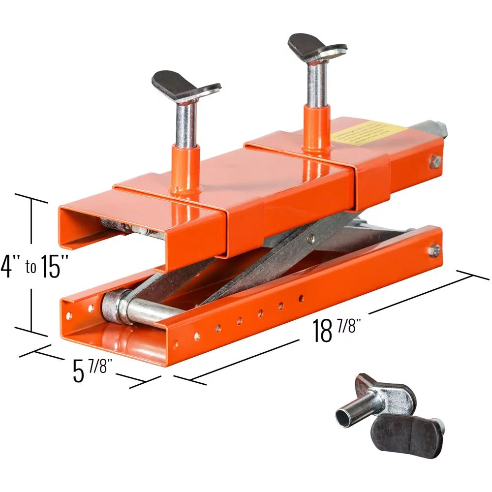 Hydraulic Motorcycle And ATV Lift Table With Center Jack - Heavy-Duty Adjustable Service Platform