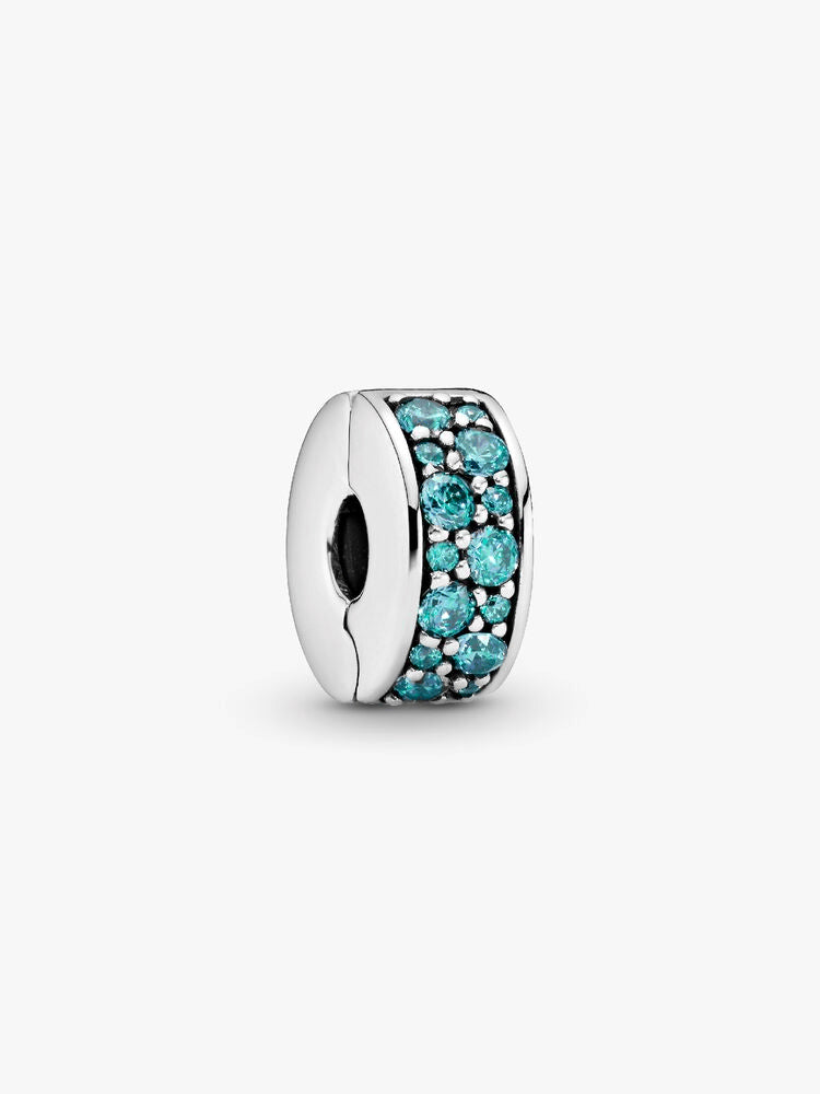 Teal Pavé Clip Charm