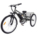 26 Inch Adult 3 Wheel Electric Tricycle With Basket, Fat Tires, 7 Speeds, 350W Motor, 36V 10Ah Battery - 0KT_3xfGu2r4etlrGenxGg69.