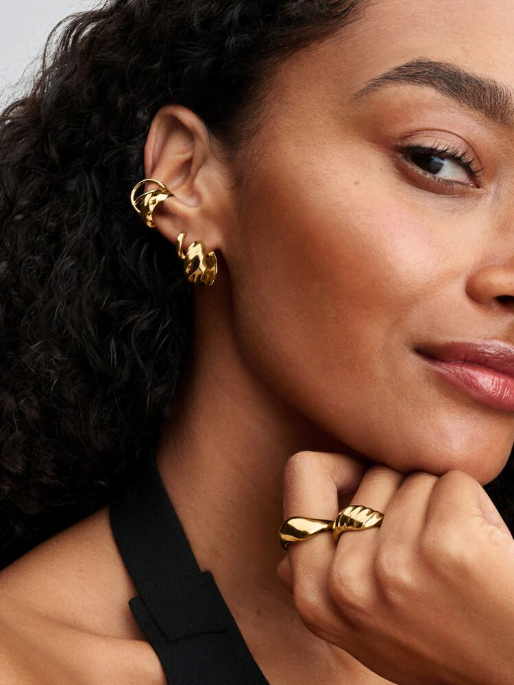 Rippled Hoop Earrings