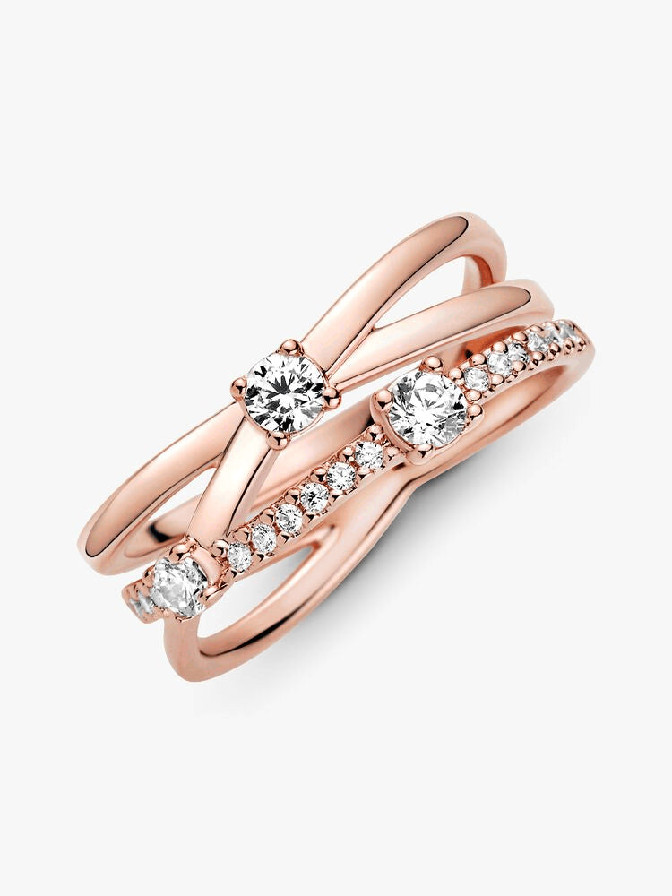 FINAL SALE - Sparkling Triple Band Ring
