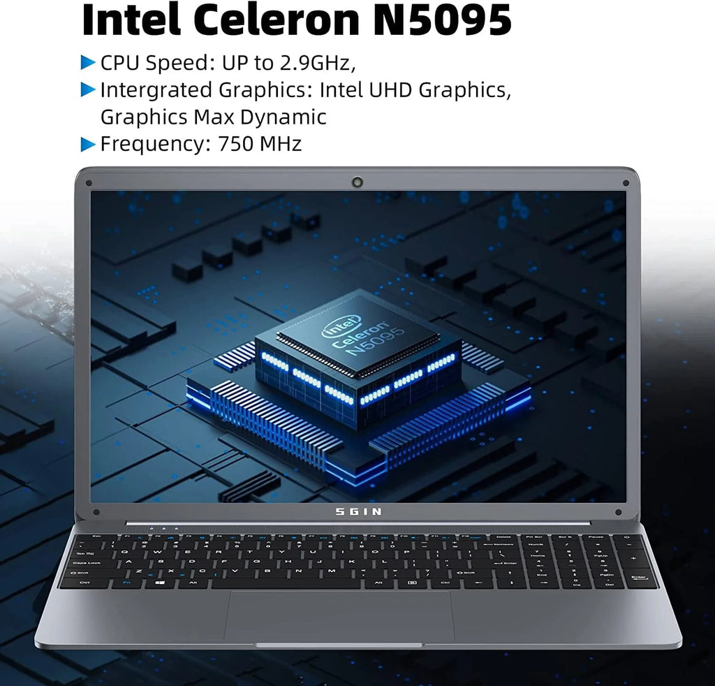 SGIN 15.6inch Laptop 12GB DDR4 512GB SSD Windows 11 Full HD 1920x1080 - X15