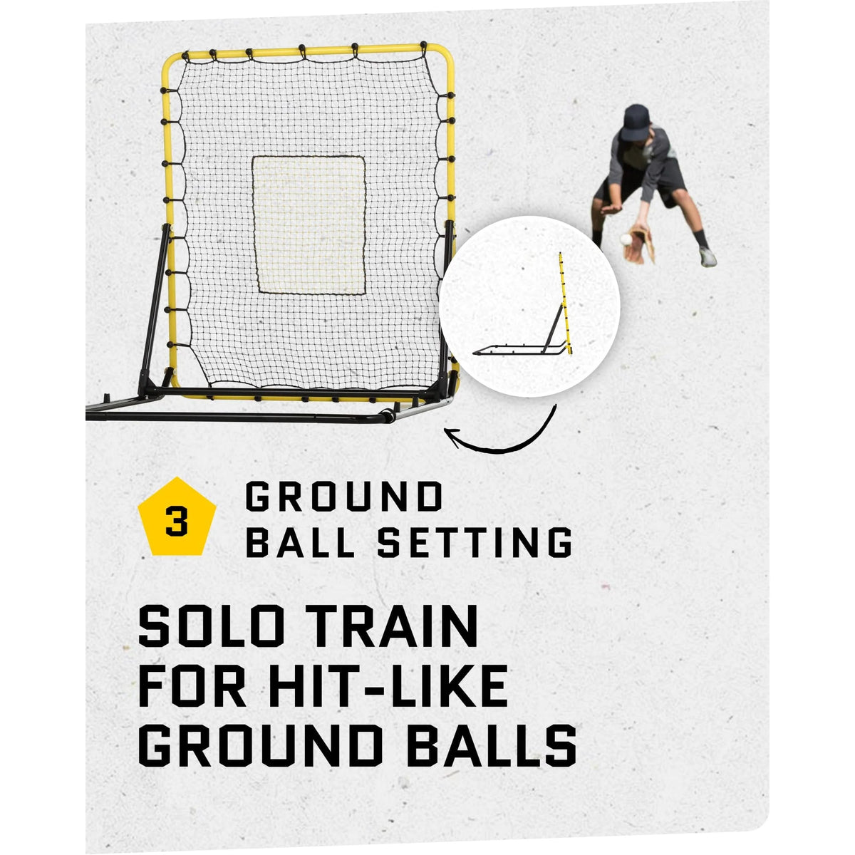 Baseball & Softball Fielding Trainer Rebounder Net - Portable Practice Equipment